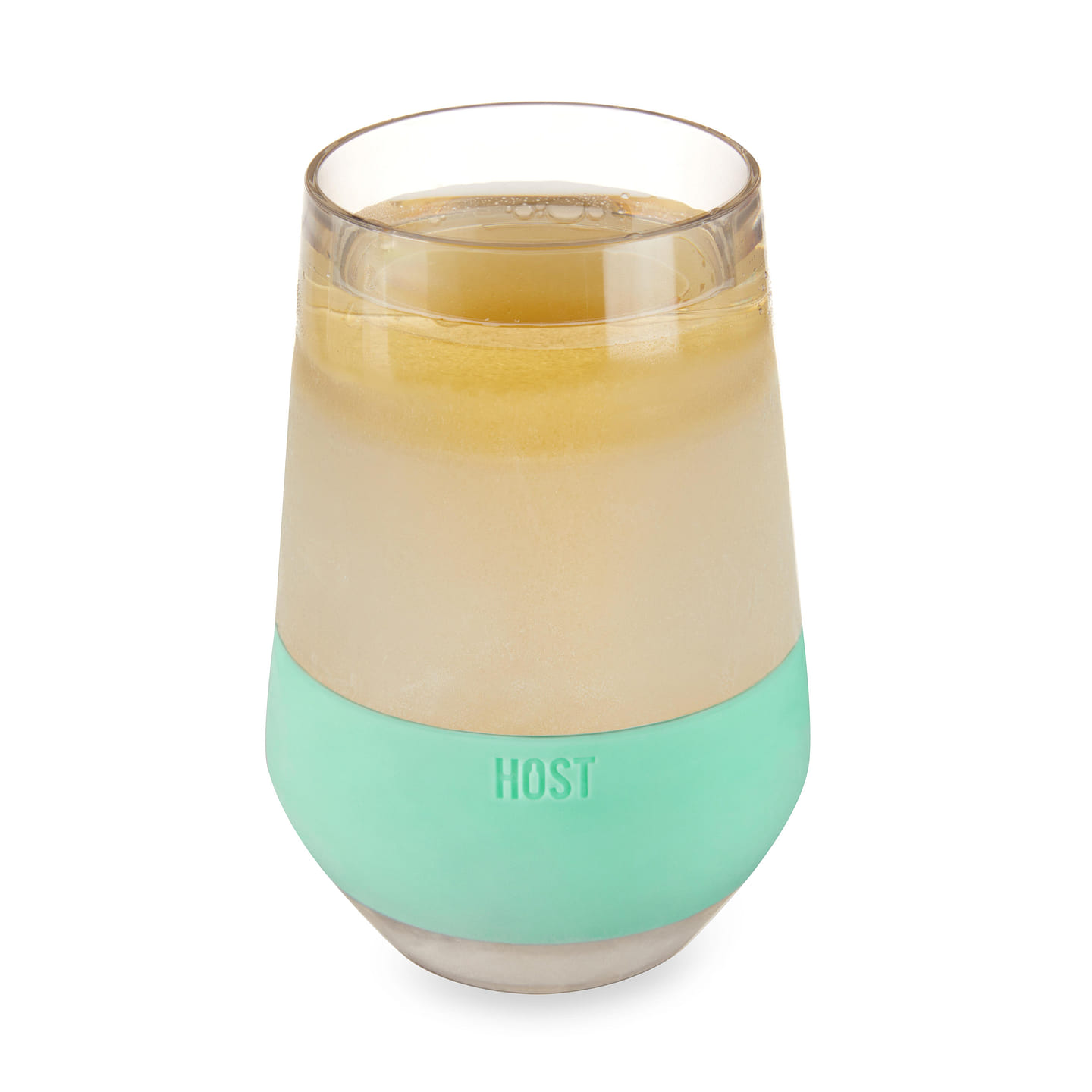 HOST Wine Freeze XL Double-Walled Stemless Glasses Freezer Cooling Cups with Active Gel and Insulated Silicone Grip, 12 Oz Plastic Tumblers, Set of 1, Mint 12 oz