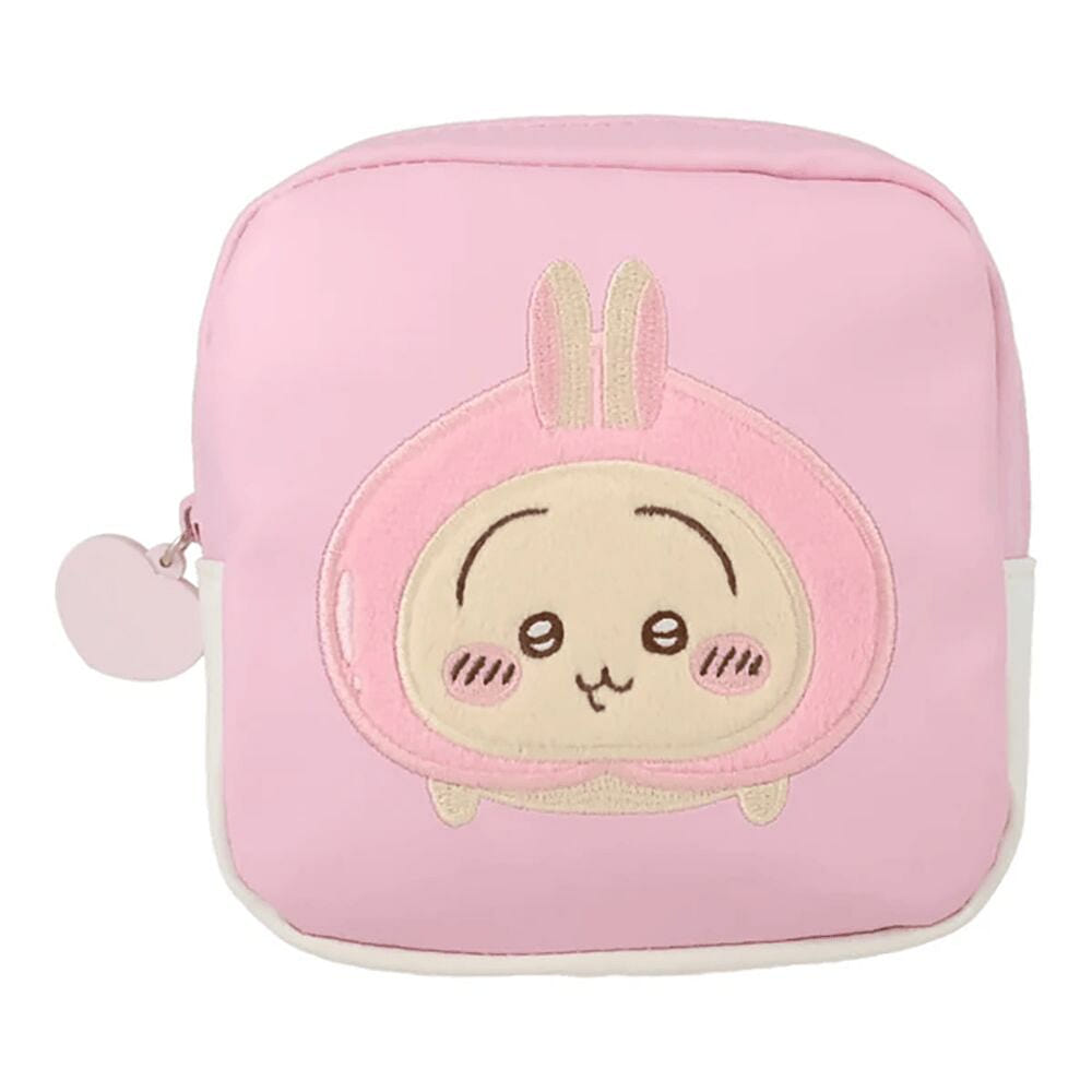 SkaterXChiikawa Usagi Peach Square Cosmetic Bag 1 カウント