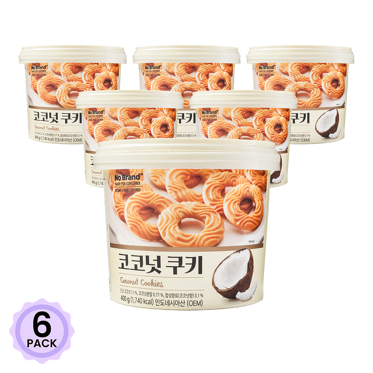 NoBrand 椰子饼干 400 克*6 包
