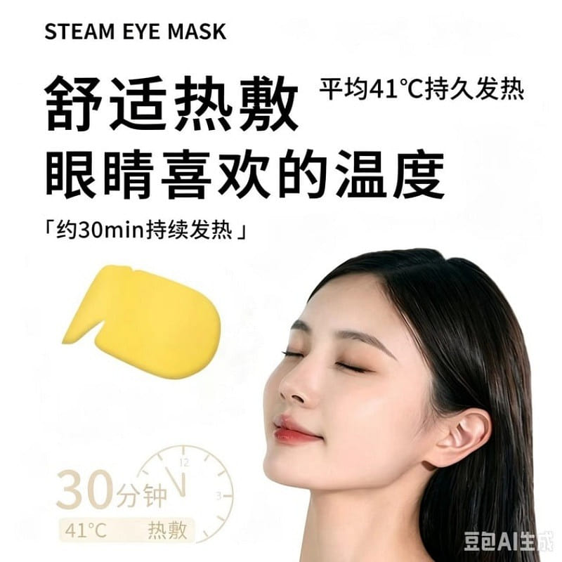 Mikabo Steam Eye Masks, Light Blocking, 4 Pcs 4 each