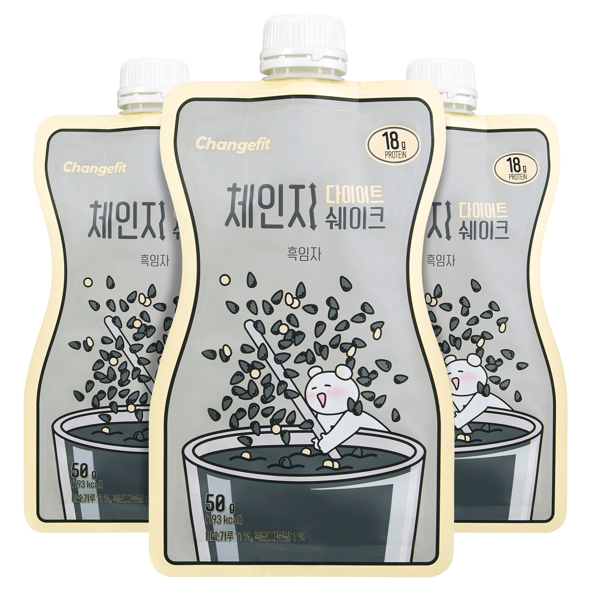 韓國 Change Fit 旅行 黑芝麻 奶昔 代餐奶昔 50gX3PC 3 份