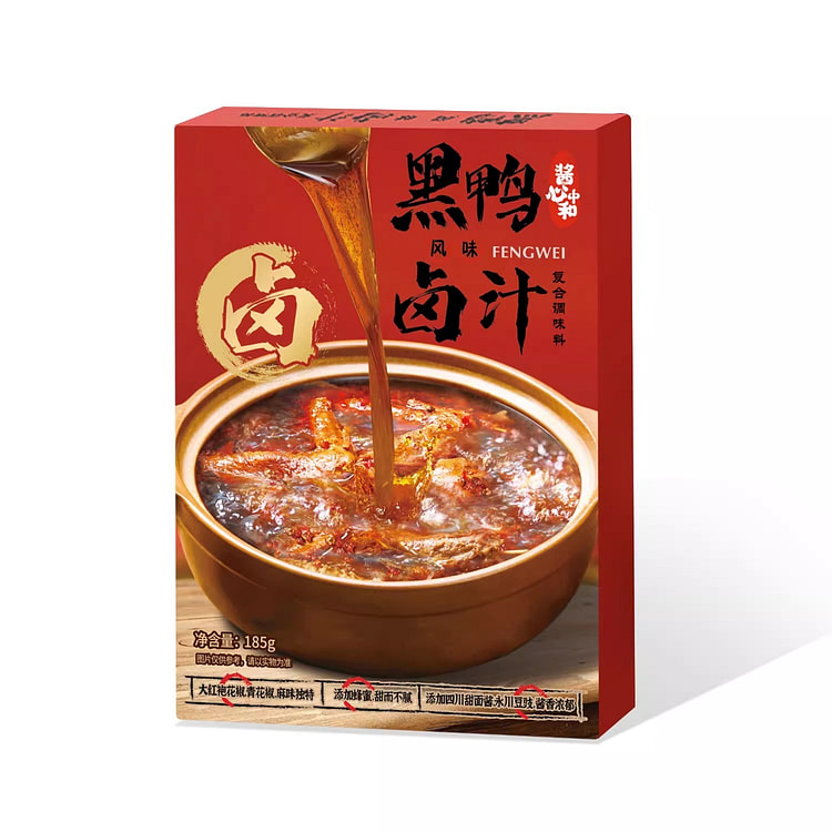 酱心中和黑鸭风味卤汁卤牛肉猪蹄鸡爪卤料包甜辣调味料 185 克
