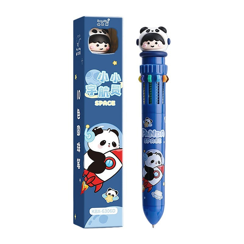 Cute Cartoon 10 Color Ballpoint Pens-Lil Astronaut 1 count