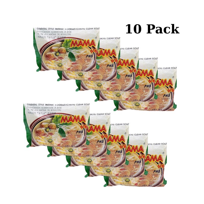 MAMA Pho Ramen Instant Noodles Oriental Style pack of 10 1 each