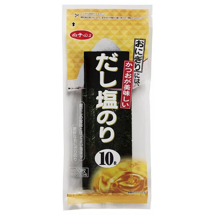 Shirako Dashi Salt Onigiri Nori 10 Sheets 1 each