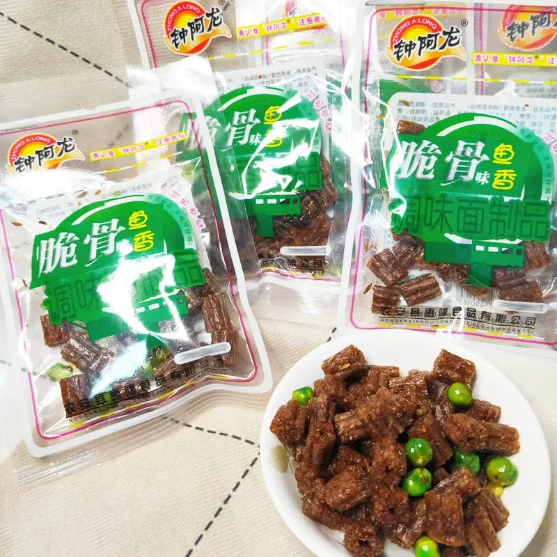 Zhong A Long Crispy Cartilage Spicy Strips 10 Bags 180 g