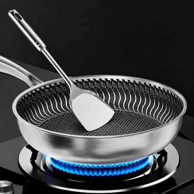 Whole Body Tri-Ply Stainless Steel Frying Pan 316 1 box