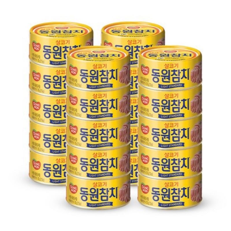 동원 살코기 라이트스탠다드 참치통조림, (100g, 20개) 1 케이스