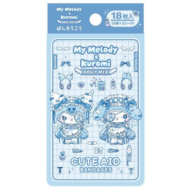 Santa MyMelody Kuromi Dolly Bandages 18p 1 pack