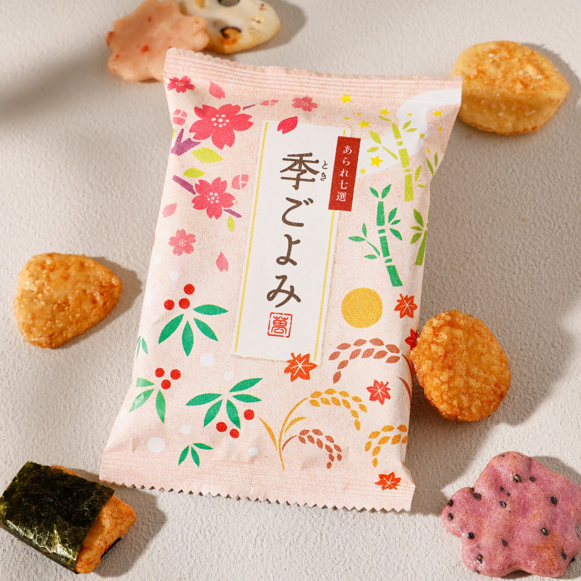 Spring Flower Senbei & Arare (5 pieces) 105 グラム