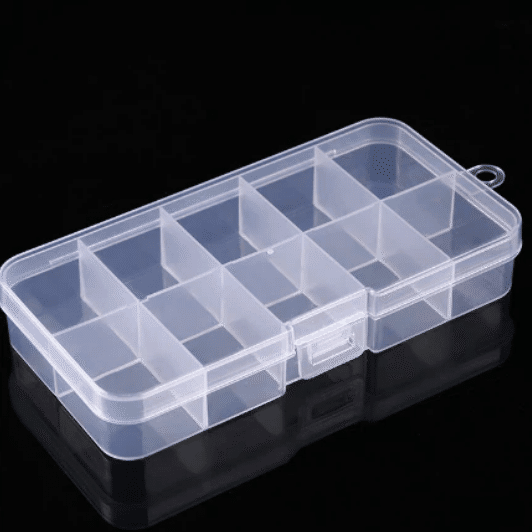 Small mini Plastic Makeup Organizer 10 section divided Makeup Display Case 1 eac 1 each