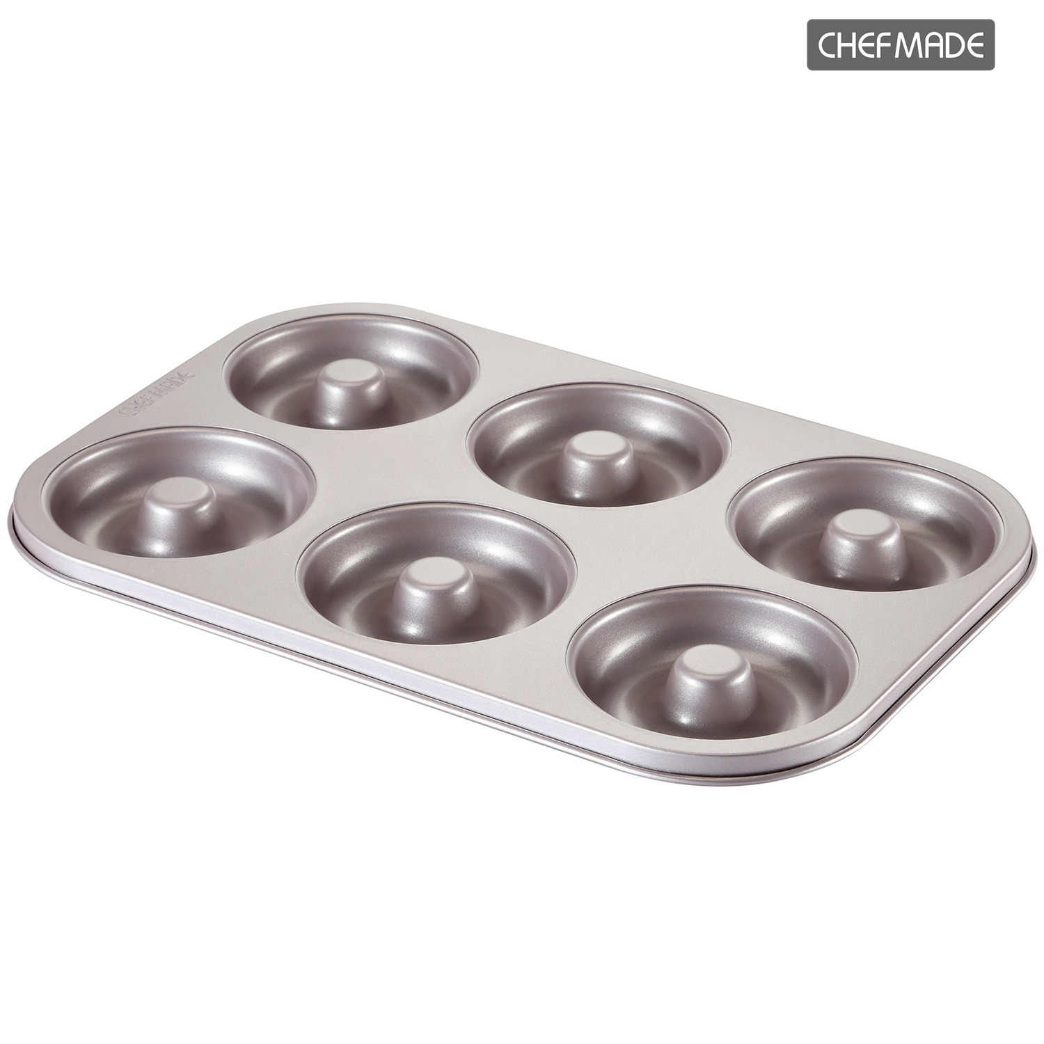 CHEFMADE Donut Mold Cake Pan, 6-Cavity Non-Stick Ring Doughnut Bakeware 1 개