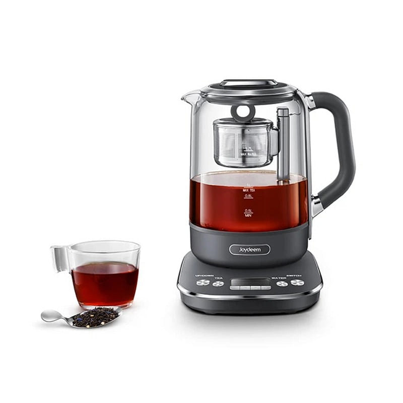 Joydeem 智能升降煮茶器 玻璃电茶壶泡茶机Tea Maker 电热水壶烧水壶控时保温 深空灰 1.7L 1 份