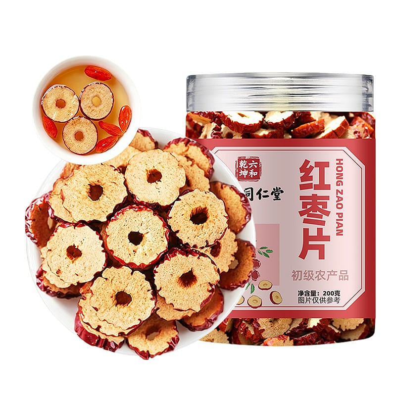Nanjing Tongrentang Dried Red Date Slices 200g Jar 200 g