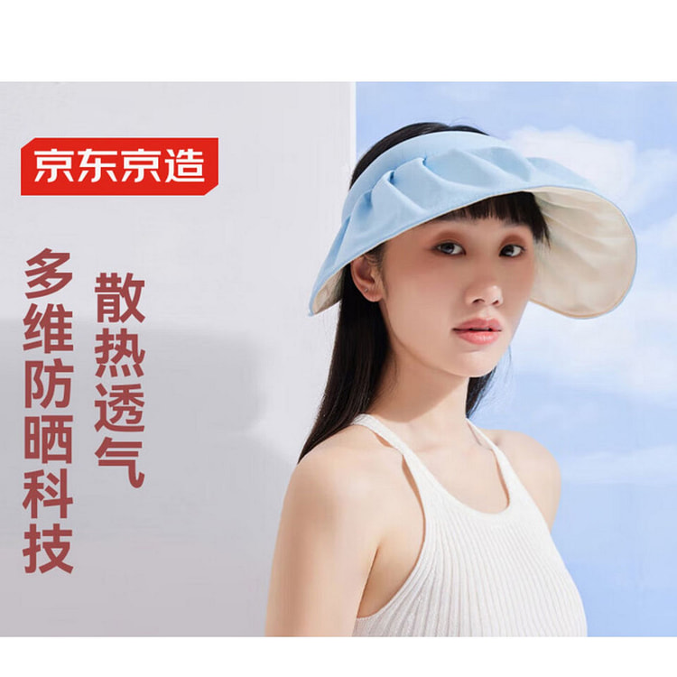 Portable Sunscreen Hat (Blue)