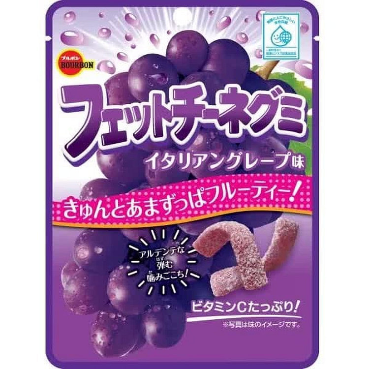 Bourbon Fettuccine Gummy Italian Grape 50g