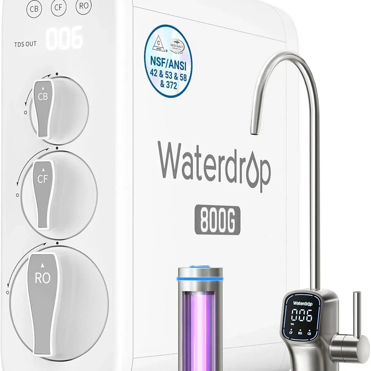 Waterdrop G3P800 反渗透系统，符合 1 盒