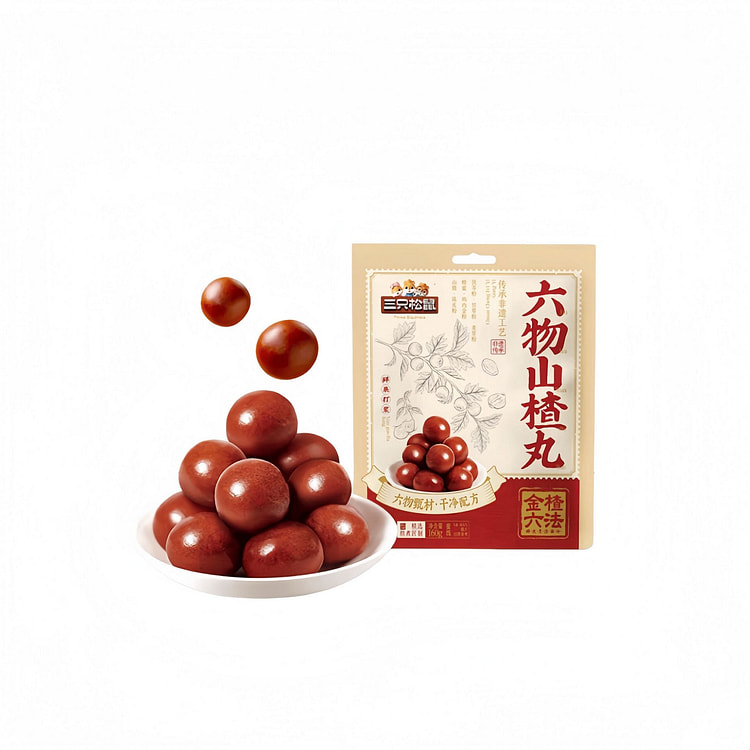 三只松鼠六物山楂丸160g陈皮茯苓果干蜜饯健康解馋 160 克