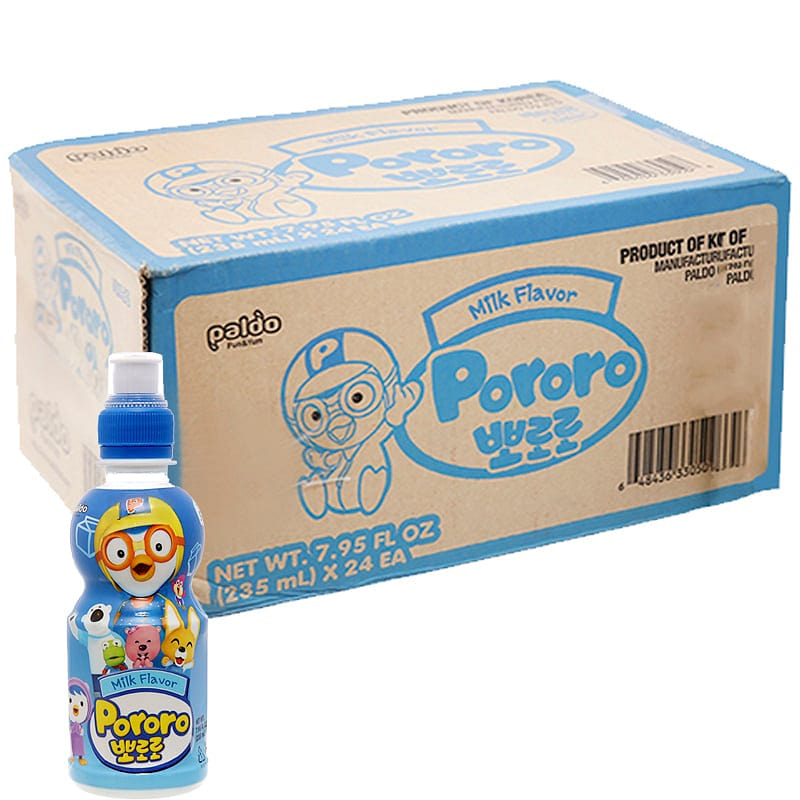 Paldo Pororo Milk Flavor Drink 7.95 oz pack of 24 1 each