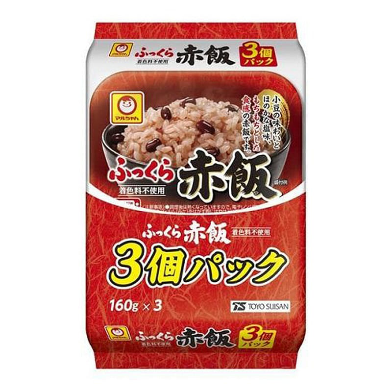 【日本直邮】东洋水产 加热后包装 红豆饭 160gX3盒 1 份