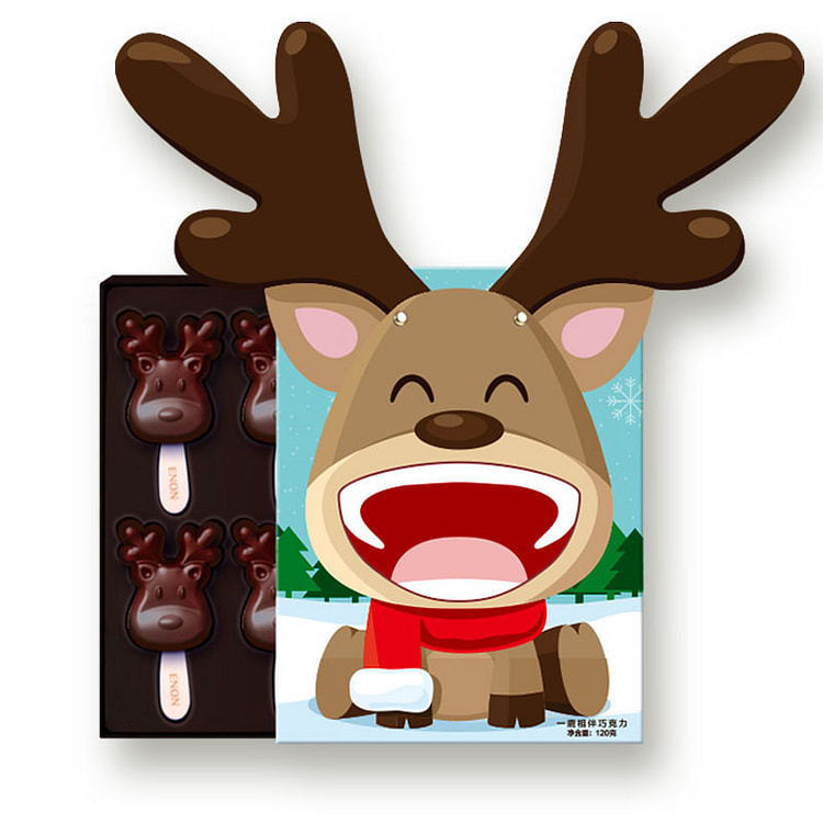 Yinong Deer Dark Chocolate Gift Box with One Deer Companion, Little Deer St