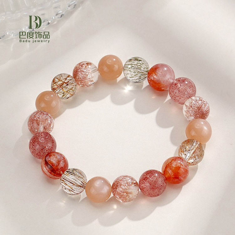 Crystal fireworks multi treasure bead bracelet