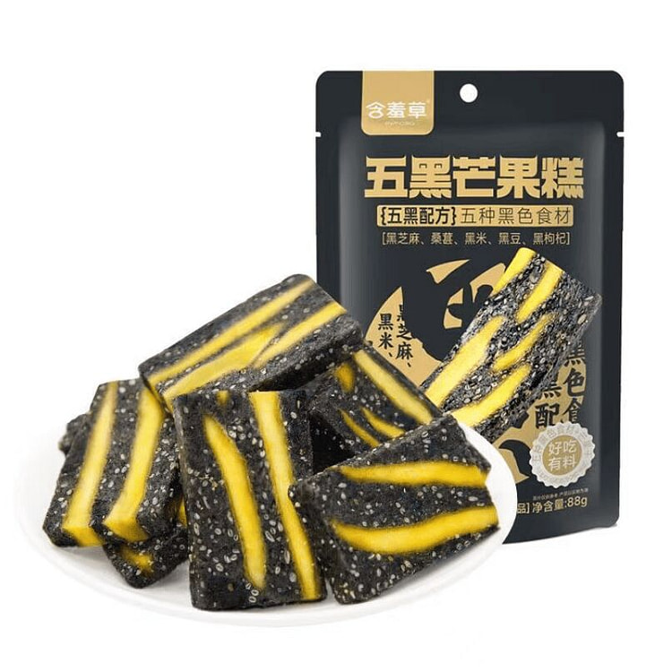 Five-Black Mango Milk Cake Soft Popular Snack 88 g
