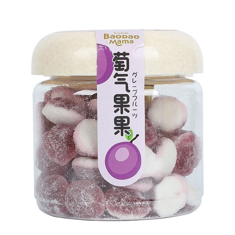 Fruit Juice Gummy Candy Chewy Refreshing Snack 218g Grape Flavor 1 can