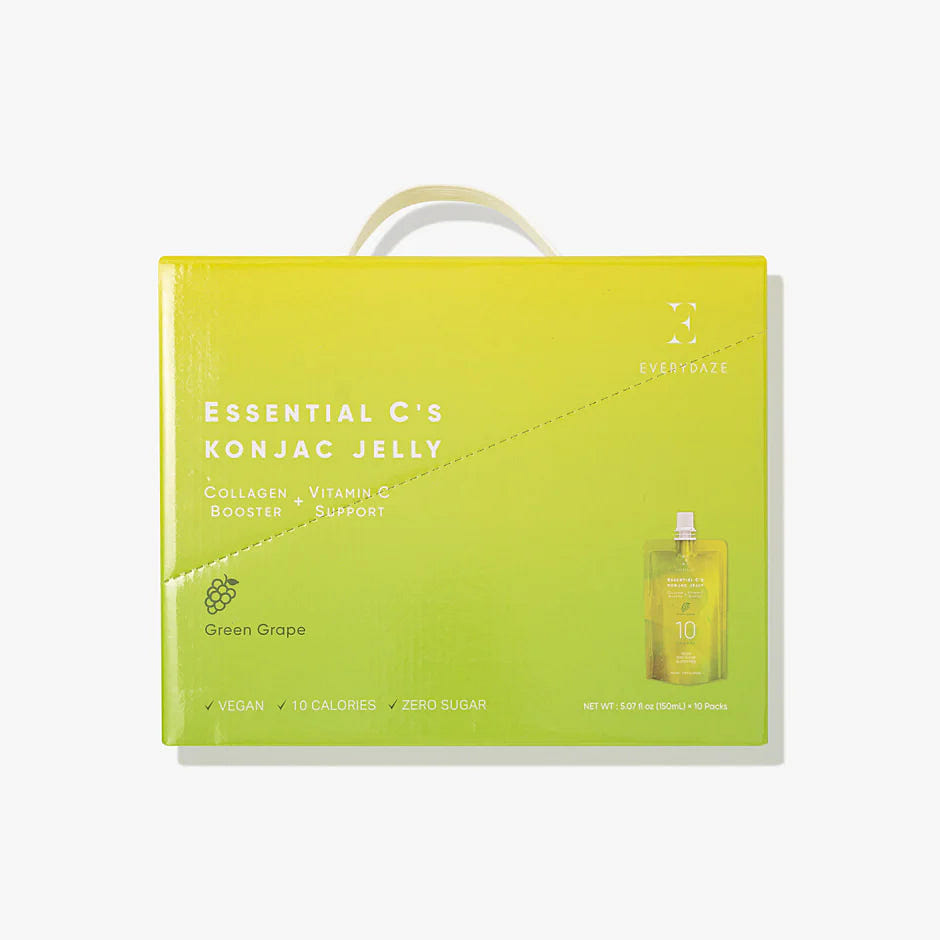 EVERYDAZE Green Grape Essential C’s Konjac Jelly (Collagen + Vitamin C) 10 Packs 1 each