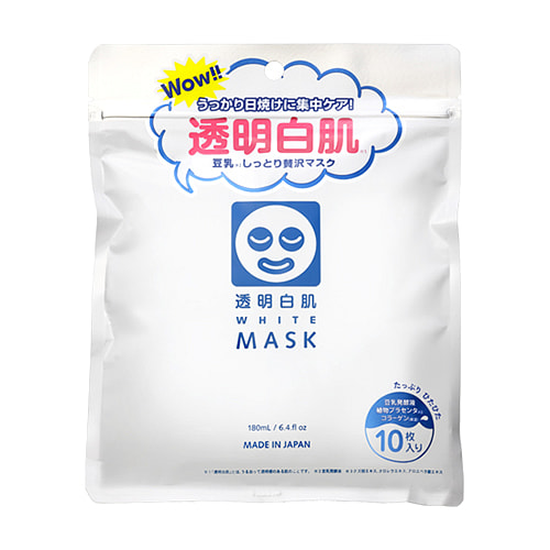 石泽研究所 透明 白肌 美白 面膜 10片装