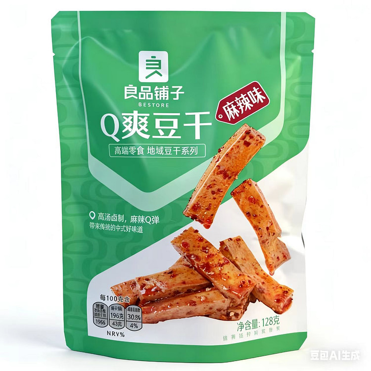 良品铺子Q爽豆干麻辣味128g 1 包