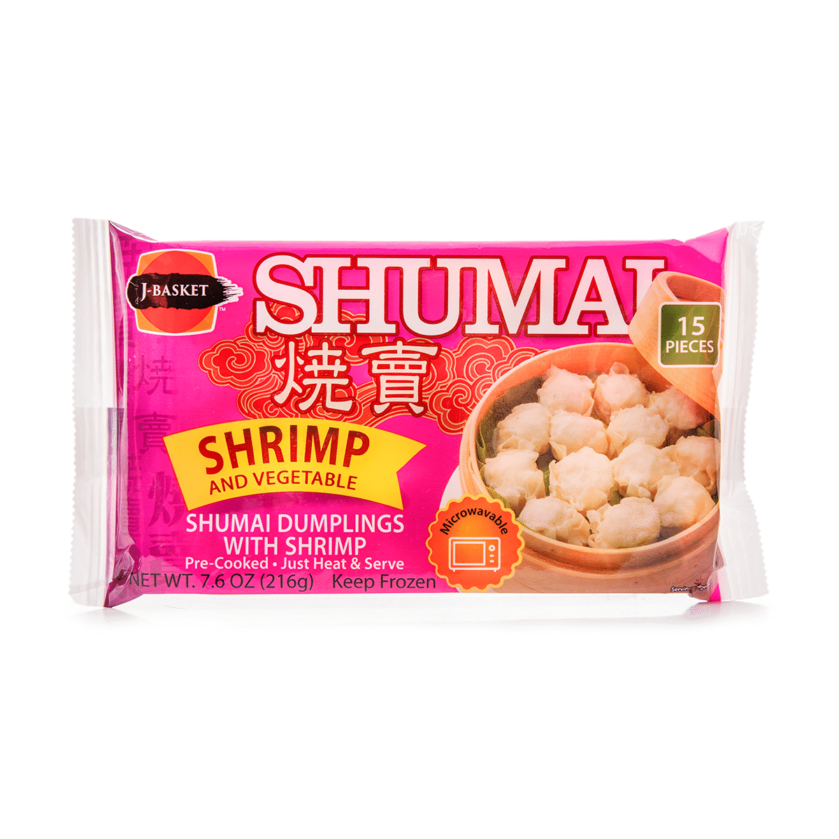 J-Basket Shrimp Shumai (Microwavable) 15P 216 g