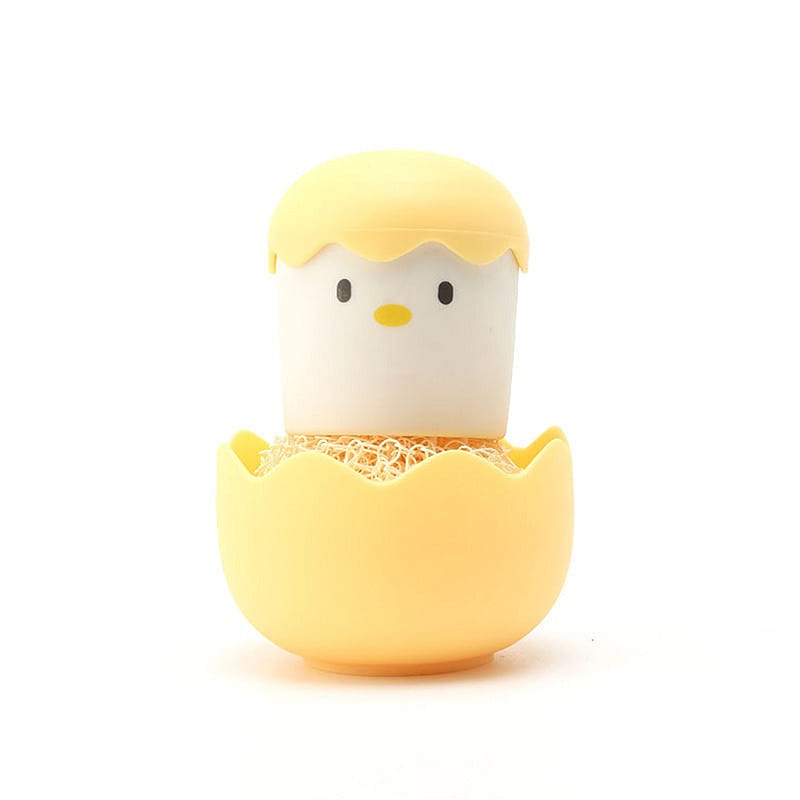 Nano Cleaning Balls Kitchen No Silk Chick Pot and Dish Brush Yellow 1 個