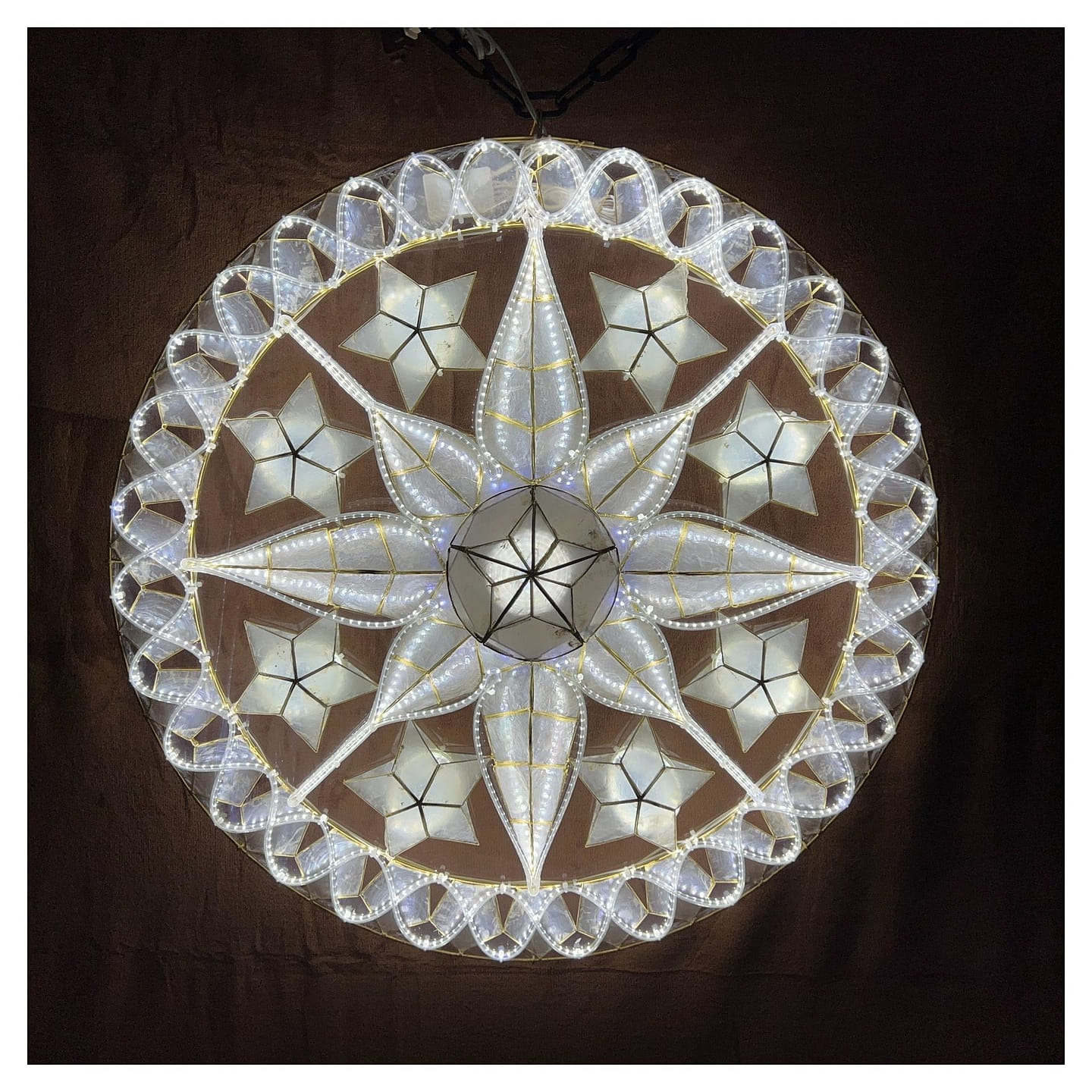 Tala White Capiz Parol- White LED 20 INCH 1 each