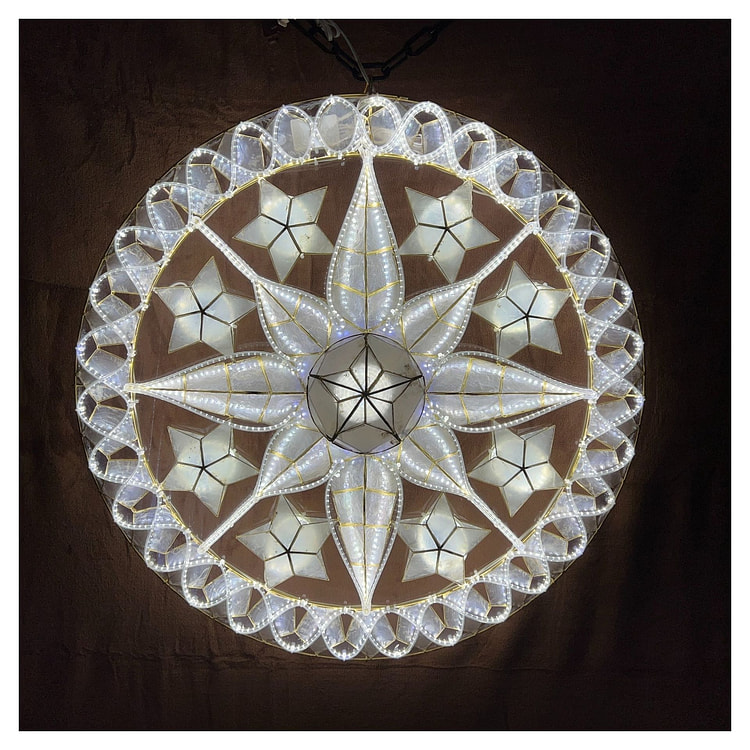 Tala White Capiz Parol- White LED 24 INCH 1 each