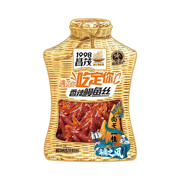 昌茂香辣鳗鱼丝海南特产即食海鲜小吃75g*1袋