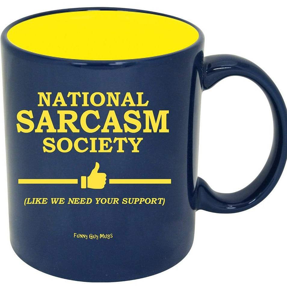 Mugs National Sarcasm Society Ceramic Coffee Mug - 11oz - Ideal Funny Coffee Mug 1 each