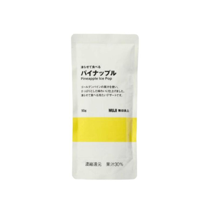 MUJI Pineapple Flavored Smoothie Popsicle, 90g 1 pack