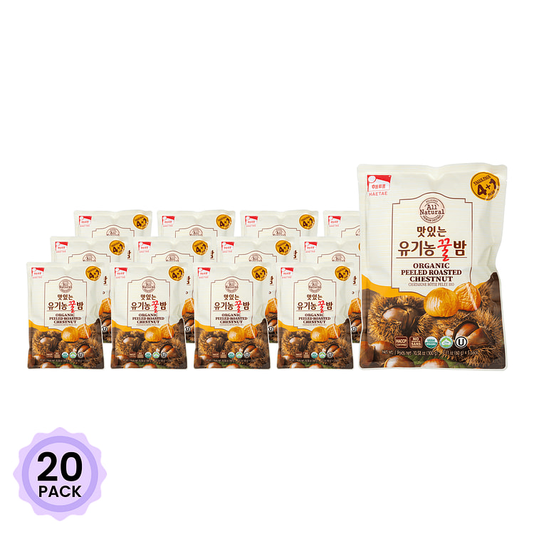 HAITAI ORGANIC PEELED ROASTED CHESTNUT 60 グラム*5 個*20 パック