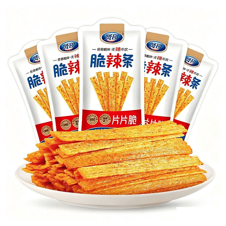 贤哥辣条片片脆小脆片香辣麻辣脆辣片儿时回忆休闲零食 14 克*10 包
