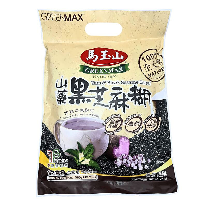 Greenmax Yam & Black Sesame Cereal 360g 1 each