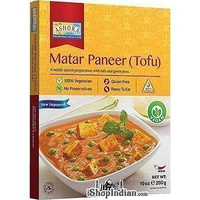 Ashoka Matar Paneer (Tofu) Vegan (Ready-to-Eat), 10 oz box 10 oz