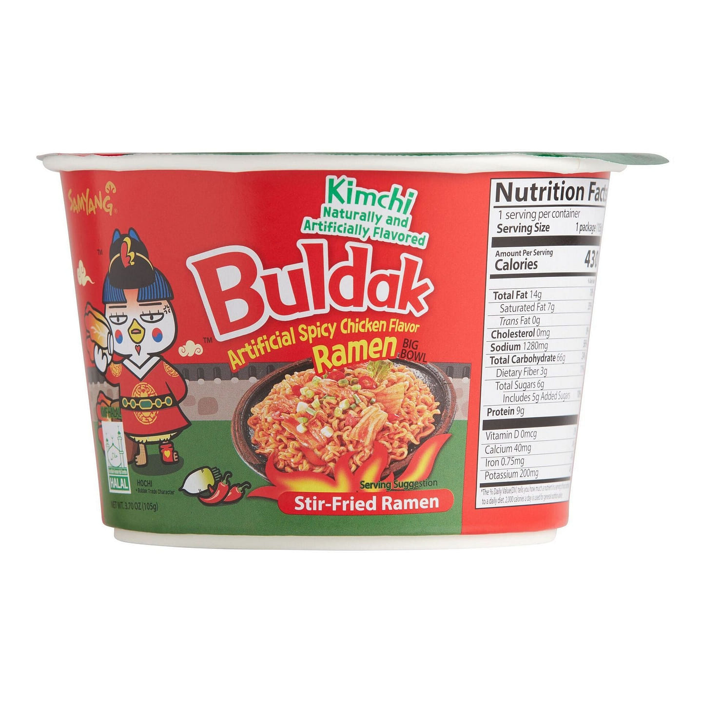 Samyang Buldak Kimchi Ramen Bowl 3.7oz 1 bowl 1 개