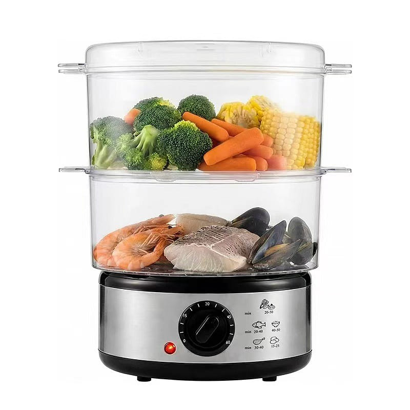 2-Tier Electric Food Steamer 5 Quart 400W Power 1 pack