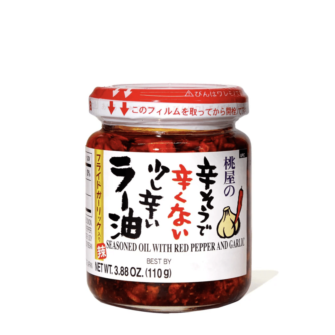 Momoya Crispy Garlic & Mild Chili Oil 3.88oz/110g 1 count