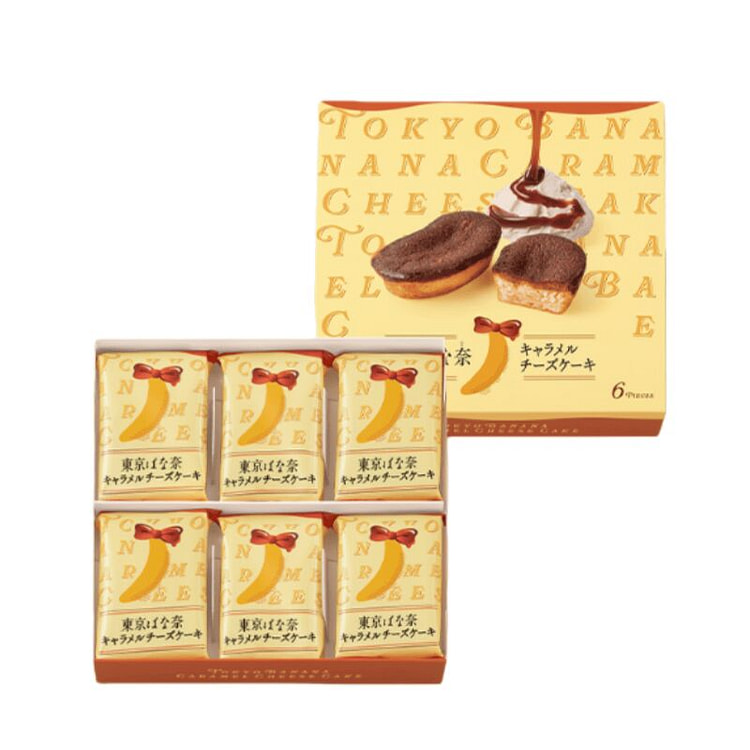 东京香蕉 焦糖香蕉芝士蛋糕 6个装 1 盒