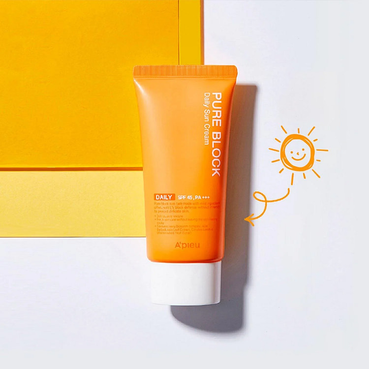 A'pieu Pure Block Natural Daily Sun Cream SPF45/PA+++ 50ml