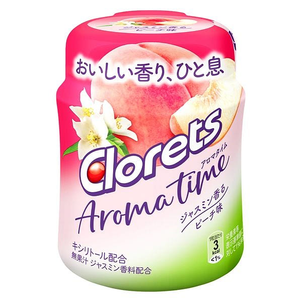Clorets Aroma Time Gum Jasmine Peach Flavor 121g 121 g