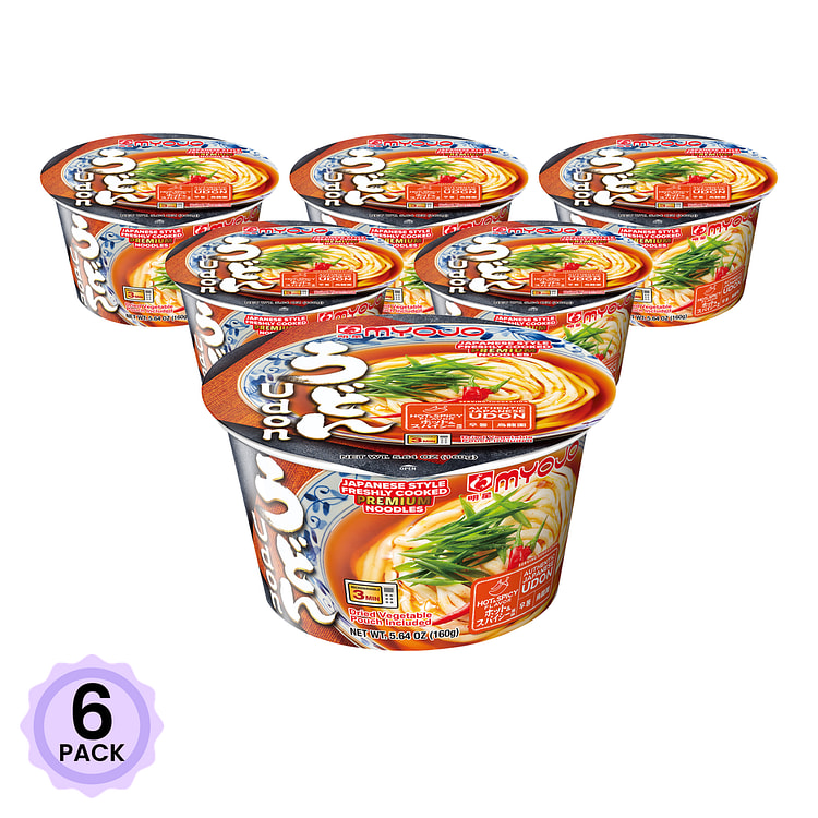 明星 碗装乌冬面 香辣味 5.6 盎司*6 包