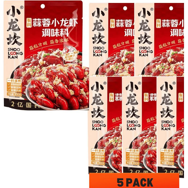 Longkang Crayfish Seasoning  Garlic Flavor300g*5 300 g